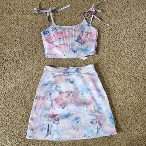 Dolls Kill Sugar Thrillz Heavenly Cherub Two-Piece Co-Ord Set